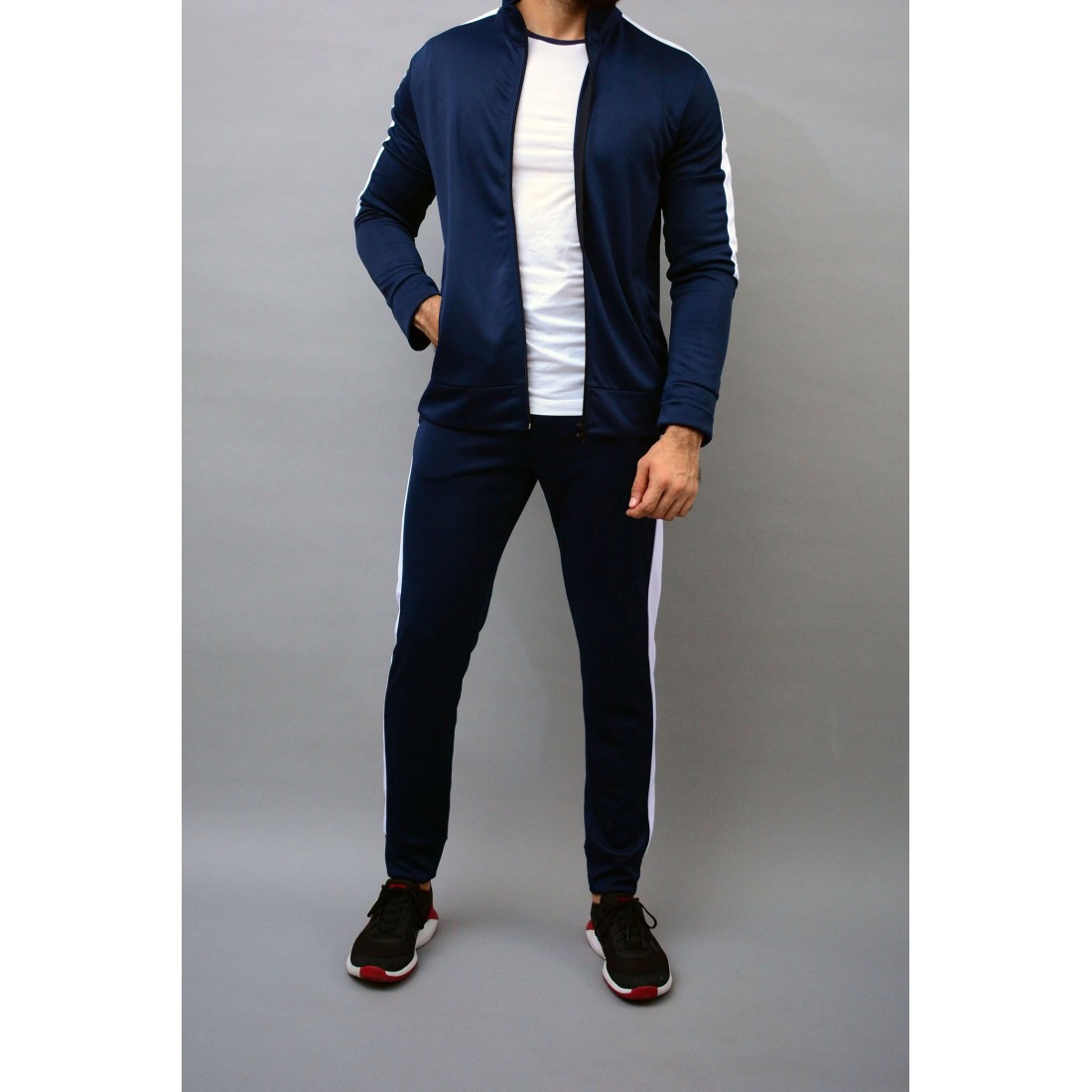 black and red polo tracksuit
